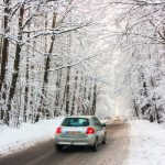 Car on winter road